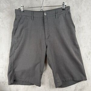 Rusty Mens Charcoal Grey Crosshatch Walk Shorts Size 32 Surf Casual Hybrid